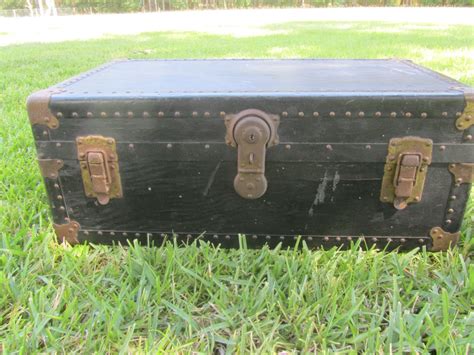 metal and wood trunk boxes|metal trunks and footlockers.